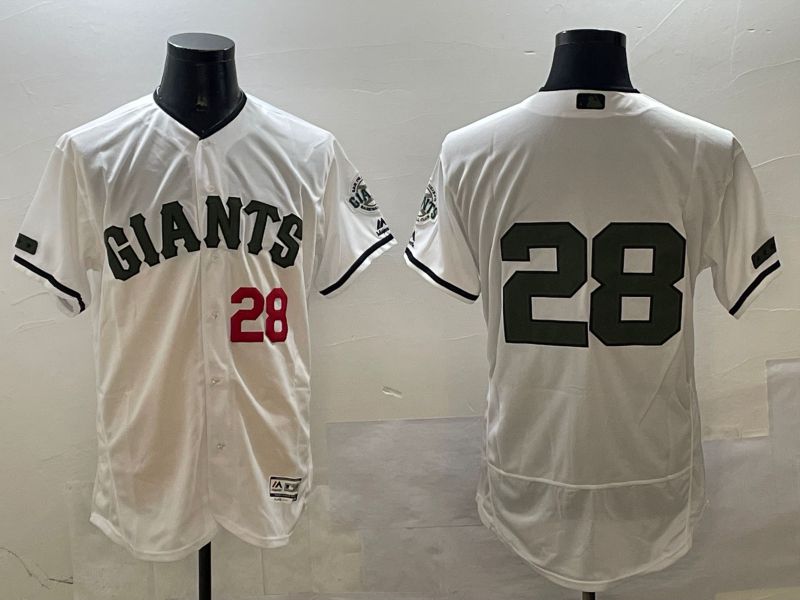 Men San Francisco Giants #28 No Name White Elite 2025 Nike MLB Jersey style 1